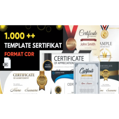 3000 Template Sertifikat CorelDraw CDR